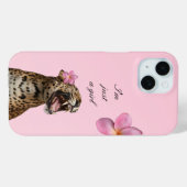 Étui de téléphone rose léopard Soft Girl |Tendance (Verso (horizontal))