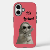 Étui de téléphone rose lunettes de soleil de chat
