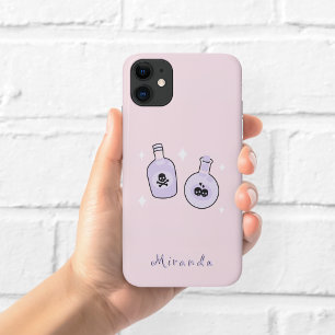 Étui de téléphone rose Potions magiques sorcières