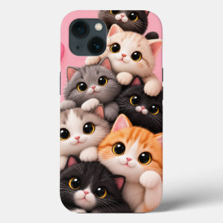 Étui de téléphone rose pour amateurs de chats mign