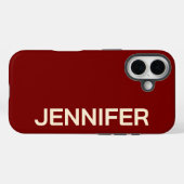 Étui de téléphone rouge personnalisé, Cadeau pour  (Verso (horizontal))