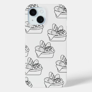 Étui de téléphone simple noir et blanc propre