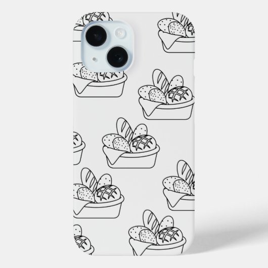 Étui de téléphone simple noir et blanc propre (Verso)