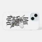 Étui de téléphone simple noir et blanc propre | cu (Verso Horizontal)