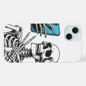 Étui de téléphone squelette selfie (Verso Horizontal)