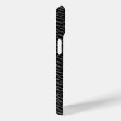 Étui de téléphone texturé en cuir noir (Verso / Droite)