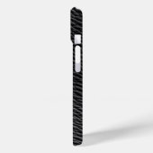 Étui de téléphone texturé en cuir noir (Verso / Gauche)