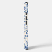 Étui de téléphone Toile Ruban Rose Rococo Bleu (Verso / Gauche)