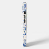 Étui de téléphone Toile Ruban Rose Rococo Bleu (Verso / Gauche)