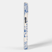 Étui de téléphone Toile Ruban Rose Rococo Bleu (Verso / Droite)