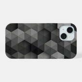 Étui de téléphone triangle géométrique gris foncé (Verso Horizontal)