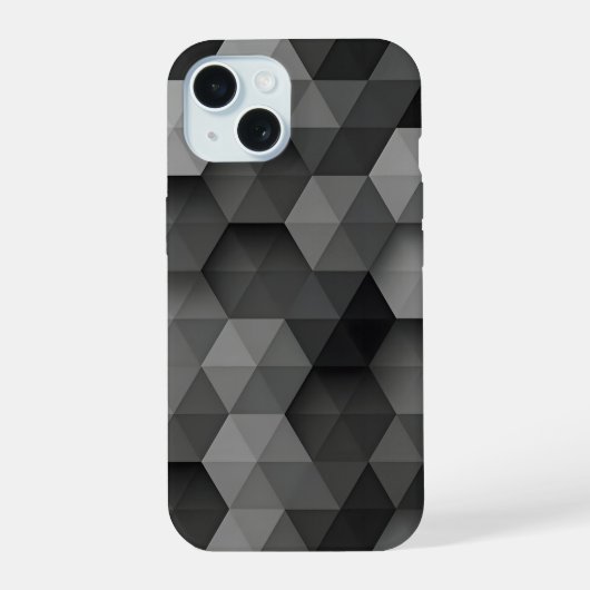 Étui de téléphone triangle géométrique gris foncé (Verso)