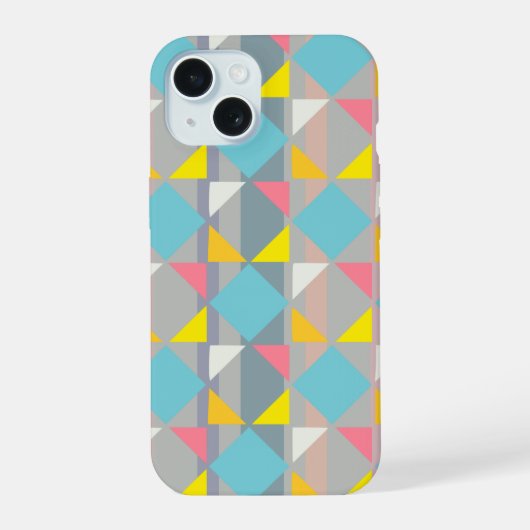 Étui de téléphone triangle géométrique pastel (Verso)