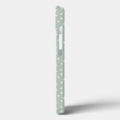 Étui de téléphone vert à points personnalisés (Verso / Gauche)