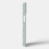 Étui de téléphone vert à points personnalisés (Verso / Droite)
