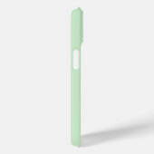 Étui de téléphone vert avec monogramme et nom pers (Verso / Droite)