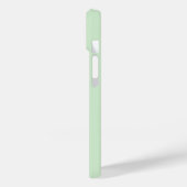 Étui de téléphone vert clair de luxe avec nom pers (Verso / Gauche)