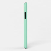 Étui de téléphone vert menthe à monogramme (Dos/Droite)