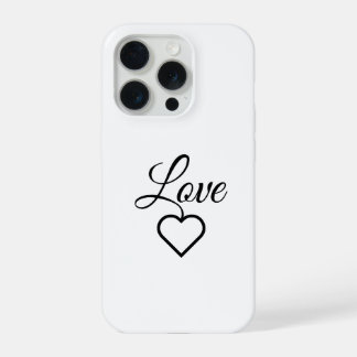 Étui de typographie élégante pour cœur d'amour