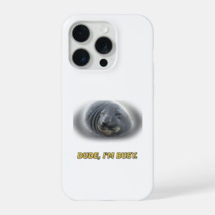 Étui drôle pour homme-phoque occupé iPhone 15 Pro