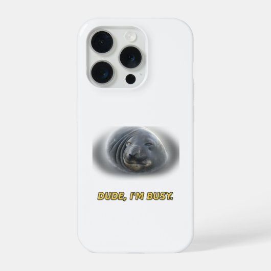 Étui drôle pour homme-phoque pour iPhone 15 Pro (Verso)