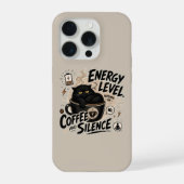 Étui drôle pour iPhone 15 Pro avec chat noir et ca (Verso)