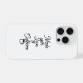 Étui drôle pour iPhone 15 Pro - Fait avec amour &  (Verso Horizontal)