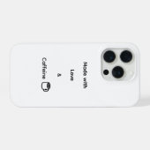 Étui drôle pour iPhone 15 Pro - Fait avec amour &  (Verso Horizontal)