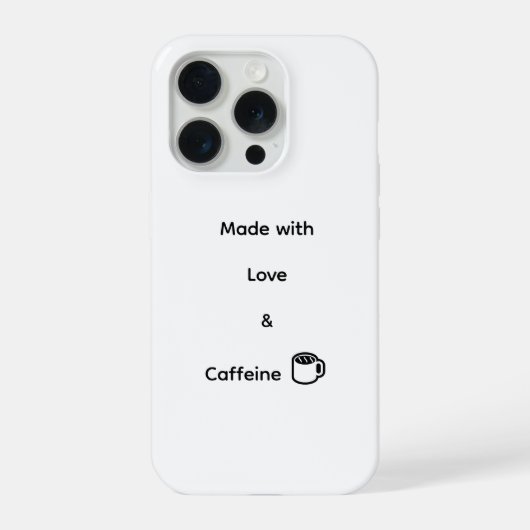 Étui drôle pour iPhone 15 Pro - Fait avec amour &  (Verso)