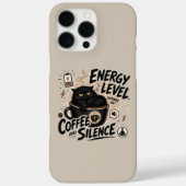 Étui drôle pour iPhone 16 Pro Max avec chat noir e (Verso)
