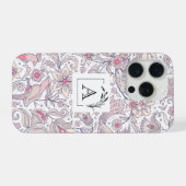 Étui élégant floral pour iPhone 15 Pro pour elle (Verso Horizontal)