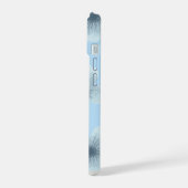 Étui Fleur Bleu Pastel Esthétique pour Myrtille (Côté gauche)