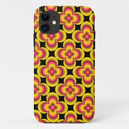 Étui fleur rose jaune (Dos)