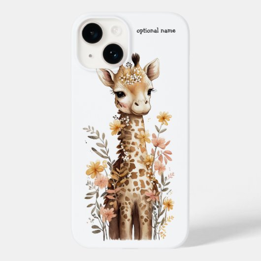 Étui floral pour bébé girafe sucré Case-Mate iPhon (Verso)