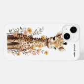 Étui floral pour bébé girafe sucré Case-Mate iPhon (Verso (horizontal))