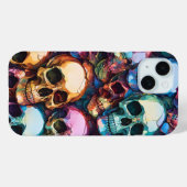 Étui Funky Skull Goth pour iPhone 15 (Verso (horizontal))