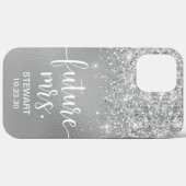 Étui Future Mrs Silver Glitter Case-Mate pour iPho (Verso (horizontal))