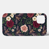 Étui gothique Bats Roses pour iPhone 13 (Verso (horizontal))