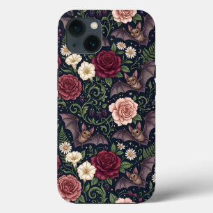 Étui gothique Bats Roses pour iPhone 13