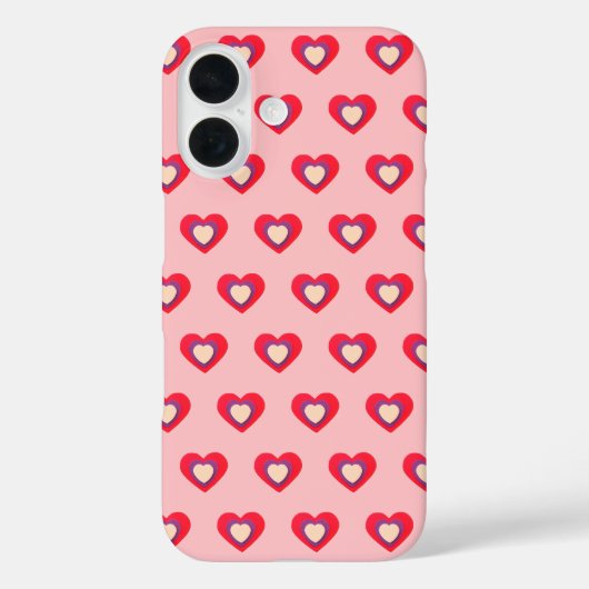 Étui Hearts Rose Rouge Violet pour iPhone / iPad p (Verso)