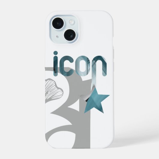 Étui ICON iPhone tendance abstrait océan bleu  (Verso)
