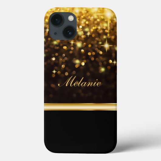 Étui iPad Glitzy Monogramme Bling (Verso)