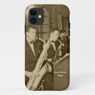Étui iPhone5 Big Band Saxophone Vintage
