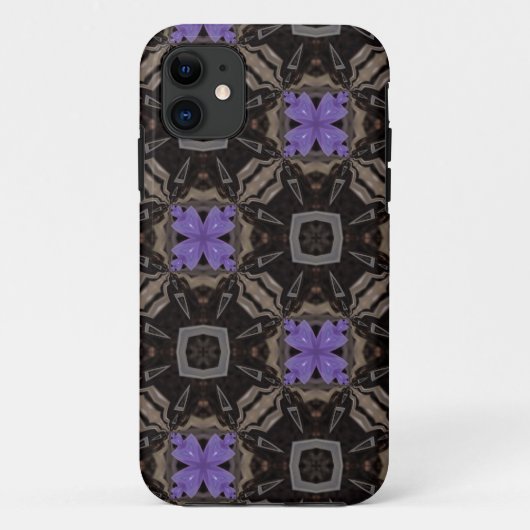 Étui iPhone5 Fleurs Violettes (Dos)