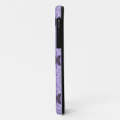 Étui iPhone5 Fleurs Violettes (Dos/Gauche)