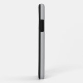 Étui iPhone 11 Gris Argenté Résistant (Dos/Droite)