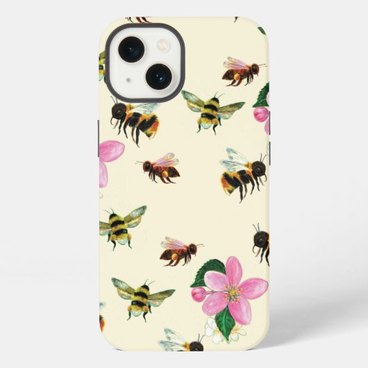 Etui iPhone 13 2022 Abeilles et bourdons (Verso)