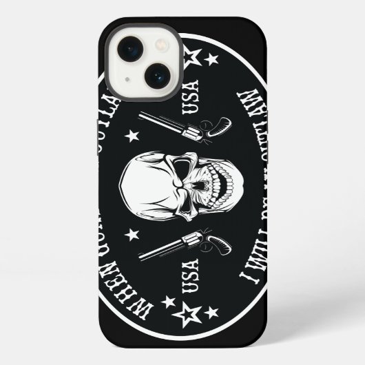 Etui iPhone 13 2e amendement Coussin de jet (Verso)