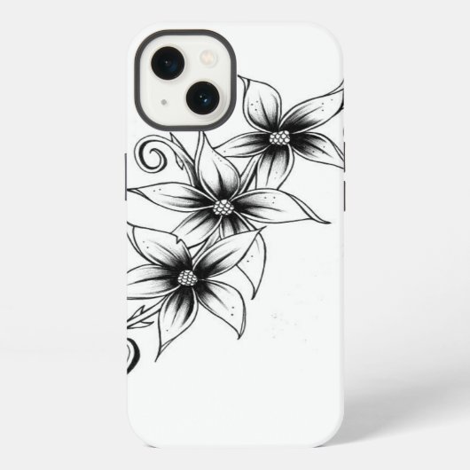 Etui iPhone 13 3 Fleurs (Verso)