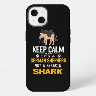 Etui iPhone 13 3 Gardez le calme C'est un berger allemand pas un
